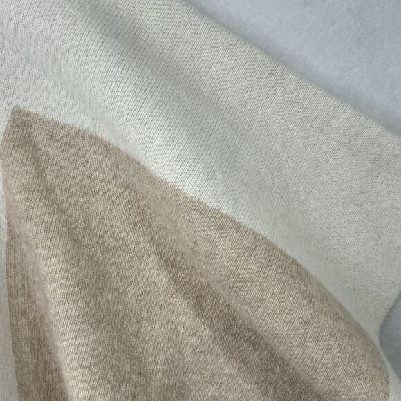 Note di Anita Sweater Wool Cashmere Blend Neutral Italian‎ Knit Womens One Size - Picture 9 of 12